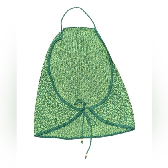 *NWOT* Free People Rook Sweater Halter Top - Aqua Combo - Picture 4 of 4